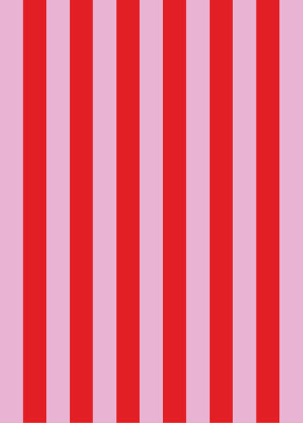 Lettuce | Tea Towel | Bold Stripe Red + Pink