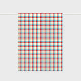 Father Rabbit | Tea Towel | Cherry + Blue Tartan
