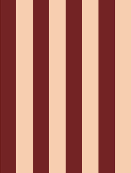 Lettuce | Notebook | Peach + Burgundy Bold Stripe