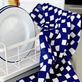 Lettuce | Tea Towel | Hand-drawn Checkers