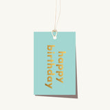 Birthday Aqua Tag