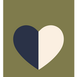 Lettuce | Gift Tag | Half & Half Heart Olive