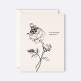 Father Rabbit Stationery | Card | I'm Sorry For Your Loss Rose