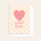 Sweet Baby Check Heart Card