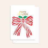 Merry Christmas Stripe Bow