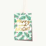 Merry & Bright Evergreen Tag