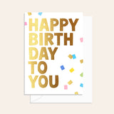 Birthday Confetti Gold