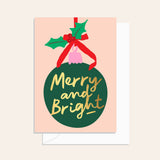 Bauble Merry & Bright Pine