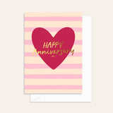 Happy Anniversary Heart Cherry Card
