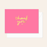 Thank You Script Raspberry Card