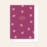 Wildflower Burgundy Card