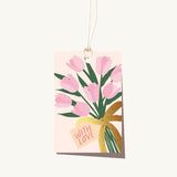 Pale Pink Tulip Bunch Gift Tag