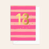 18th Stripe Neon Pink