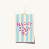 Stripe Bday Ocean Tag