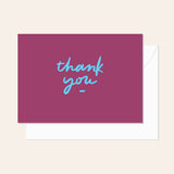 Thank You Script Burgundy Card