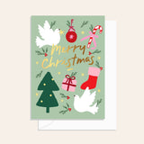 Merry Christmas Motif Sage