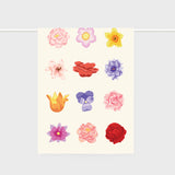 Father Rabbit | Tea Towel | Colourful Floral