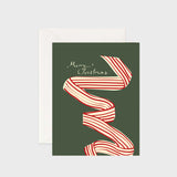 Father Rabbit Stationery | Card | Christmas Red Stripe Ribbon