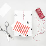 Father Rabbit Stationery | Card | Merry Christmas Red Stripe