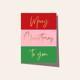 Elm Paper | Card | Christmas Colour Stripe