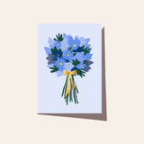 Elm Paper | Card | Flower Bunch Blue