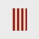 Lettuce | Notebook | Peach + Burgundy Bold Stripe