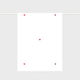 Tea Towel | Red Hearts - Embroidered