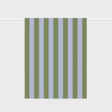 Lettuce | Tea Towel | Bold Stripe Periwinkle + Olive