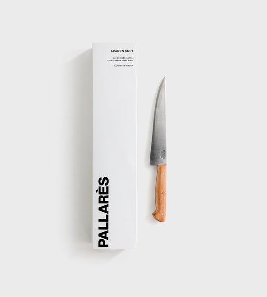 Carbon + Boxwood Kitchen Knife by Pallarès Solsona