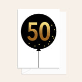 50th Stripe Black Balloon