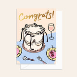 Congrats Cake Tablescape Card