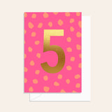 5th Birthday Dots Pink