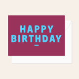 Happy Birthday Burgundy Card