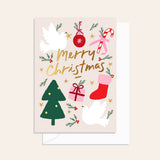 Merry Christmas Motif Natural