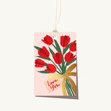 Love You Tulip Bunch Gift Tag