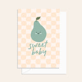 Sweet Baby Check Pear Card