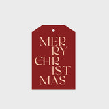 Father Rabbit Stationery | Gift Tag | Merry Christmas Modern Burgundy