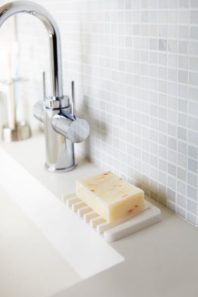 Yamazaki | Flow Silicone Soap Tray White