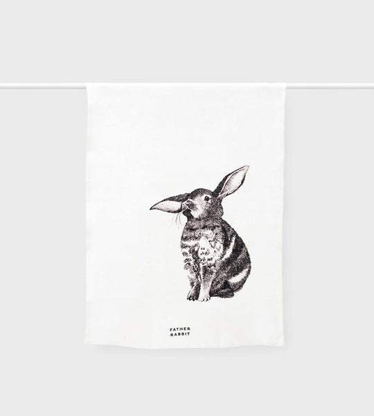 Father Rabbit | Tea Towel | Baby Bunny