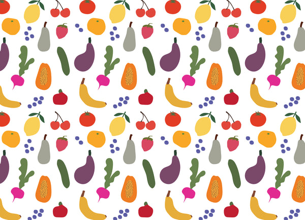 Father Rabbit Stationery | Wrapping Paper | Colourful Fruit