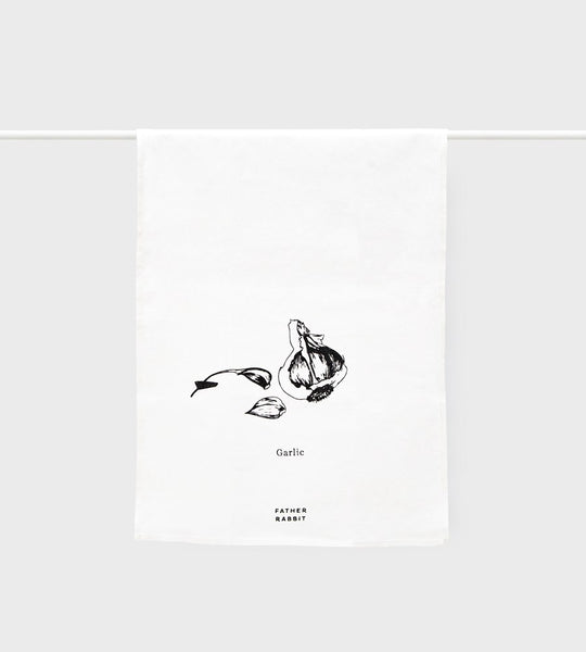Father Rabbit | Tea Towel | Garlic