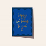 Elm Paper | Card | Wavy Birthday Midnight