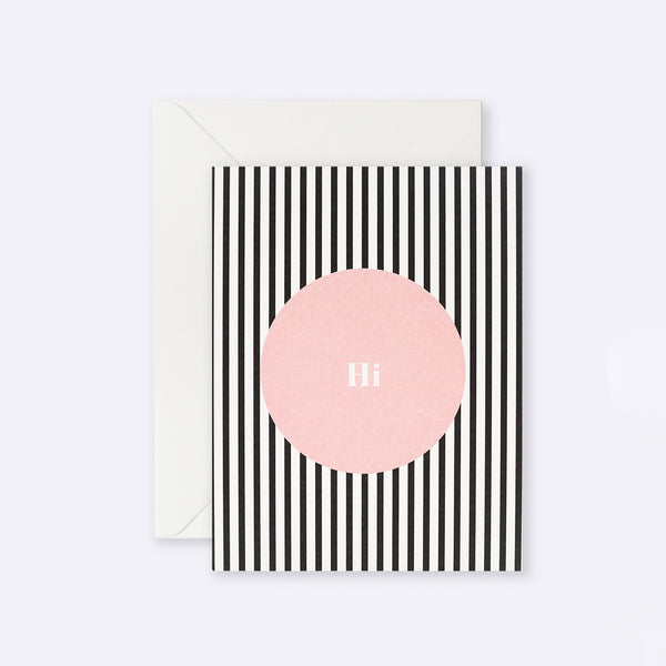 Lettuce | Card | Hi Pink Dot Stripe