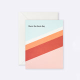 Lettuce | Card | Have the Best Day Red + Orange Stripe