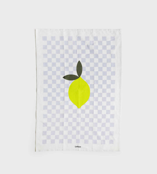 Lettuce | Tea Towel | Micro Checkers Lemon