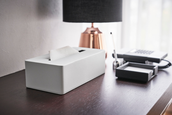 Yamazaki | Tower Tissue Box Case White